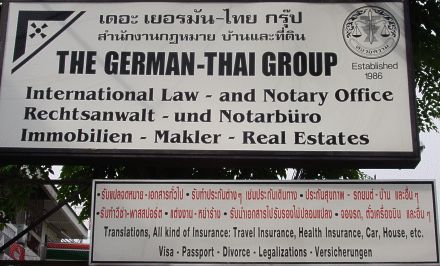 The German-Thai Group: Real Estates - Immobilien - Rechtsanwalt - Notar - International Law, Pattaya Naklua, Chonburi Provinz, Thailand